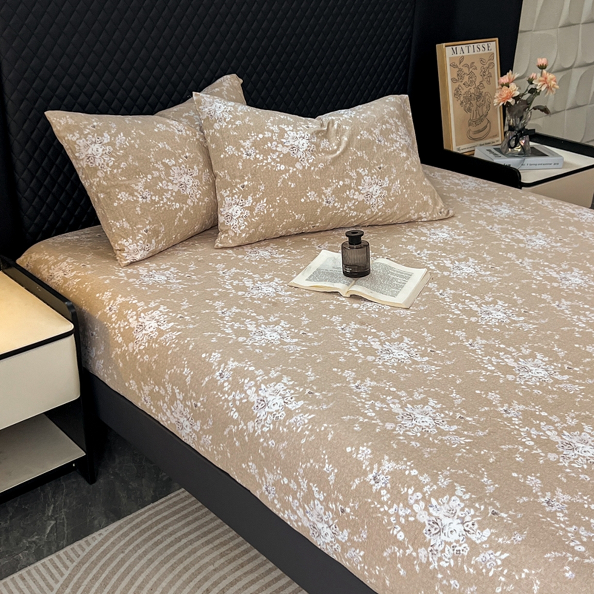 91家纺网 家纺一手货源 找家纺 漫仙阁家纺 2025新款高克重复古原麻单床笠床笠单件单品床笠 南城旧梦