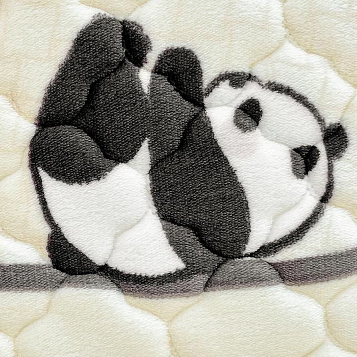 91家纺网 家纺一手货源 找家纺 富馨莱 2025新款牛奶绒夹棉床笠支持一件定做 熊猫皮皮-夹棉