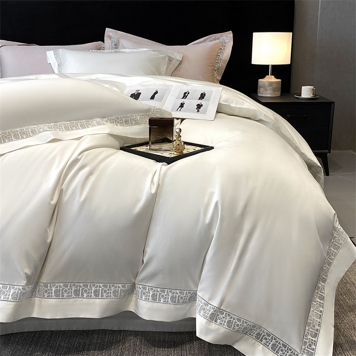 91家纺网 家纺一手货源 找家纺 南泉坊 2025新款纯棉长绒棉镂空四件套-奥兰多 奥兰多本白