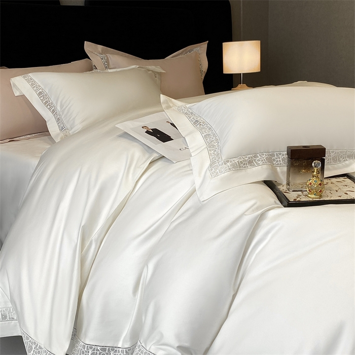 91家纺网 家纺一手货源 找家纺 南泉坊 2025新款纯棉长绒棉镂空四件套-奥兰多 奥兰多本白