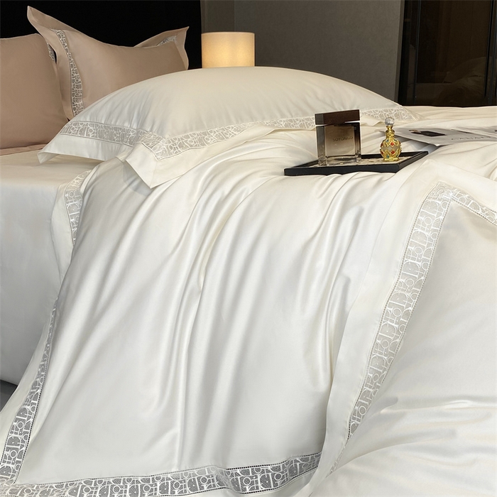 91家纺网 家纺一手货源 找家纺 南泉坊 2025新款纯棉长绒棉镂空四件套-奥兰多 奥兰多本白