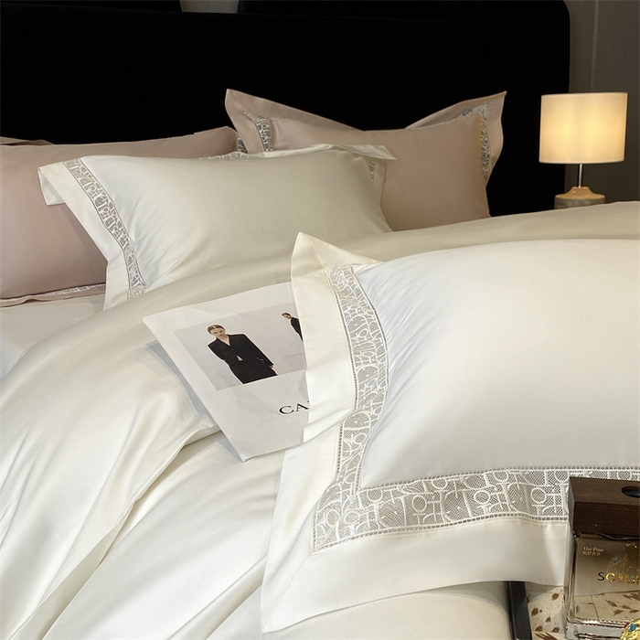 91家纺网 家纺一手货源 找家纺 南泉坊 2025新款纯棉长绒棉镂空四件套-奥兰多 奥兰多本白