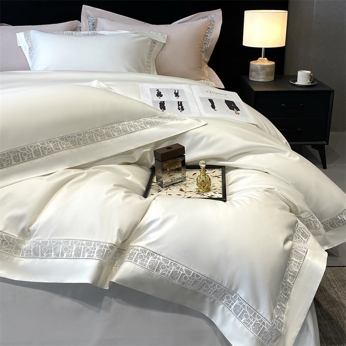 91家纺网 家纺一手货源 找家纺 南泉坊 2025新款纯棉长绒棉镂空四件套-奥兰多 奥兰多本白