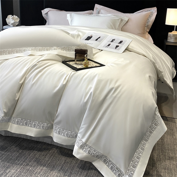 91家纺网 家纺一手货源 找家纺 南泉坊 2025新款纯棉长绒棉镂空四件套-奥兰多 奥兰多本白