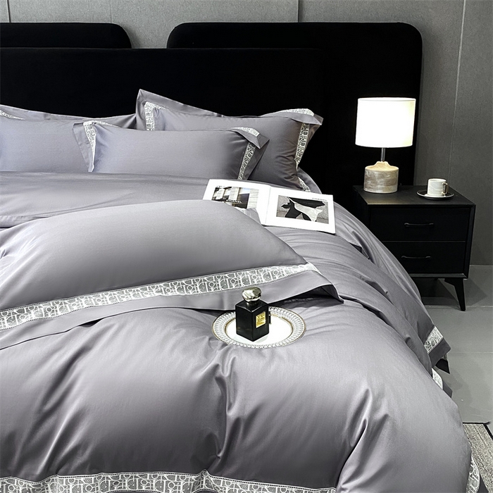 91家纺网 家纺一手货源 找家纺 南泉坊 2025新款纯棉长绒棉镂空四件套-奥兰多 奥兰多灰