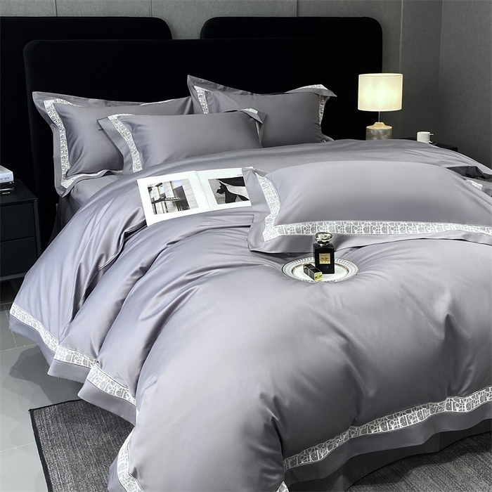 91家纺网 家纺一手货源 找家纺 南泉坊 2025新款纯棉长绒棉镂空四件套-奥兰多 奥兰多灰