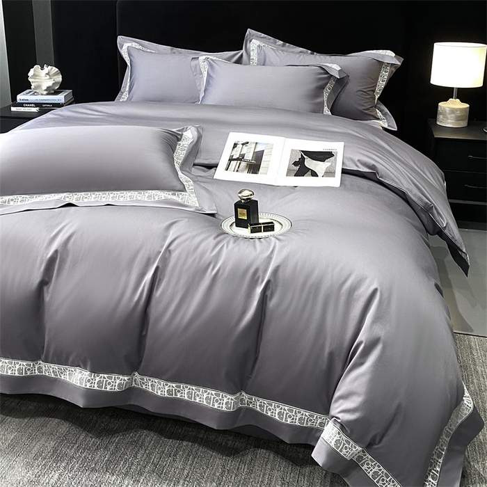 南泉坊 2025新款纯棉长绒棉镂空四件套-奥兰多 奥兰多灰