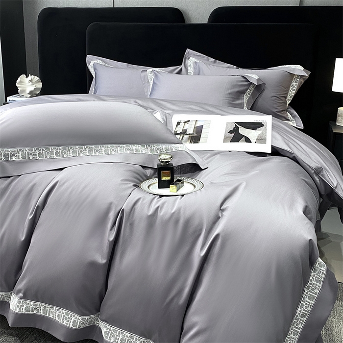 91家纺网 家纺一手货源 找家纺 南泉坊 2025新款纯棉长绒棉镂空四件套-奥兰多 奥兰多灰