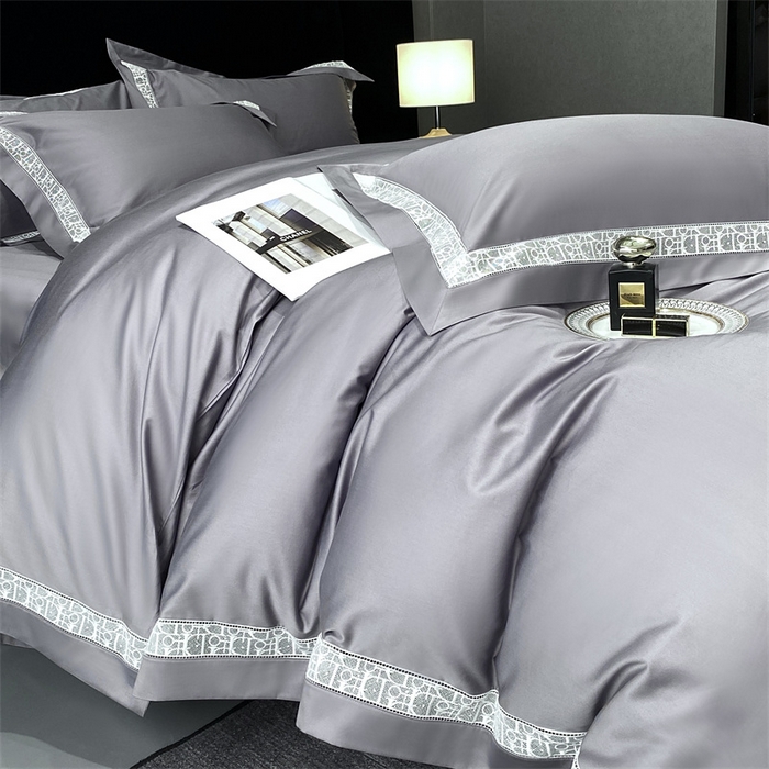 91家纺网 家纺一手货源 找家纺 南泉坊 2025新款纯棉长绒棉镂空四件套-奥兰多 奥兰多灰