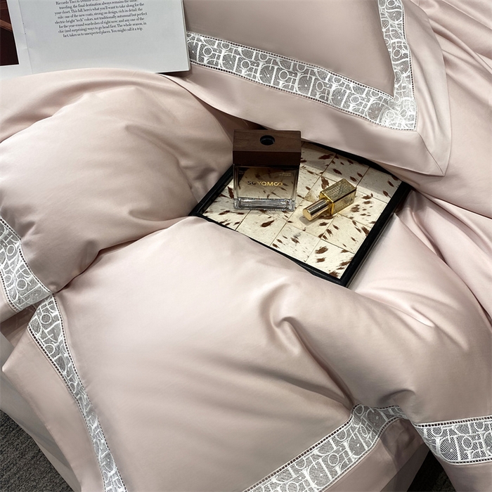 91家纺网 家纺一手货源 找家纺 南泉坊 2025新款纯棉长绒棉镂空四件套-奥兰多 奥兰多盈盈粉