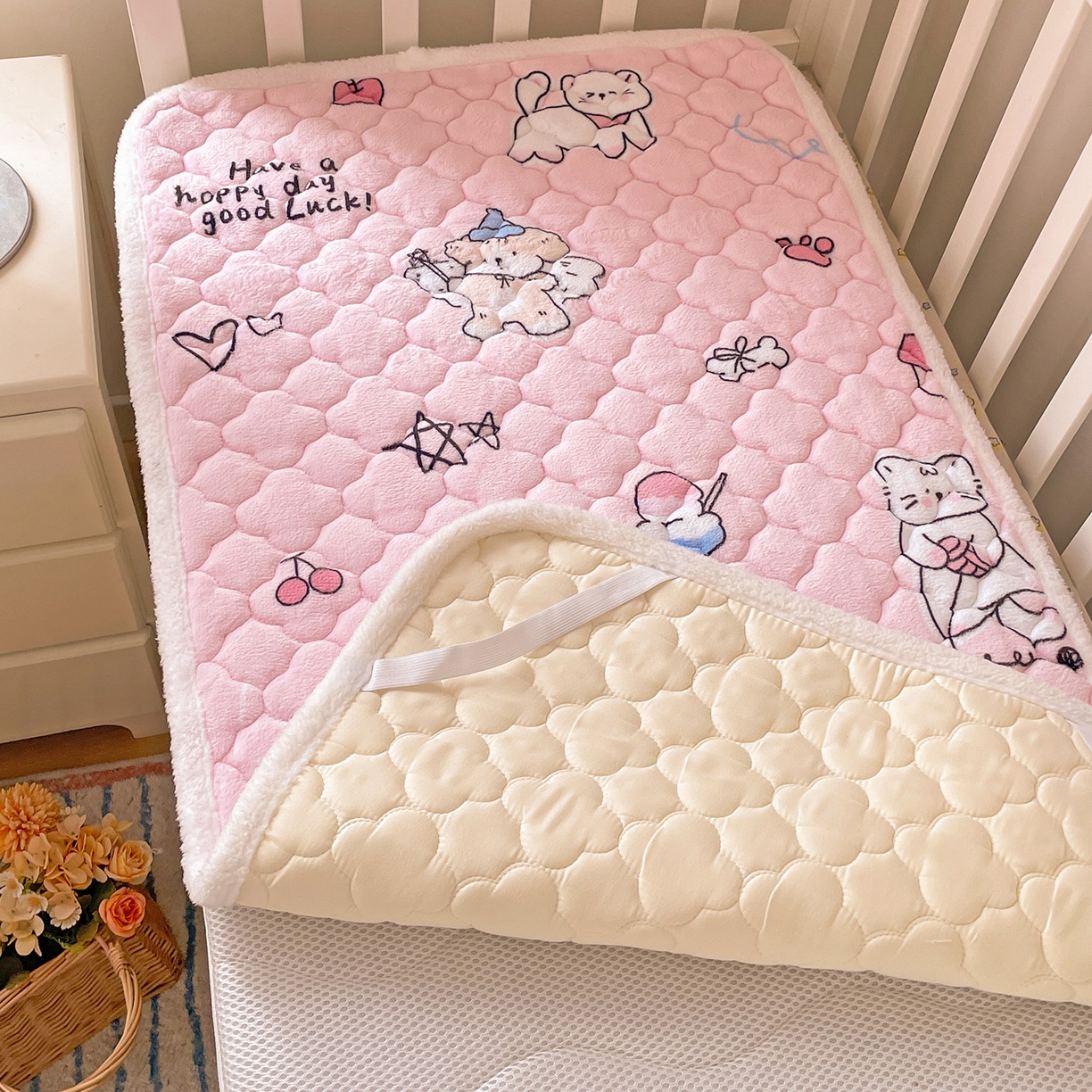 91家纺网 家纺一手货源 找家纺 富馨莱 2025新款幼儿园床垫支持定制尺寸 萌宠乐园