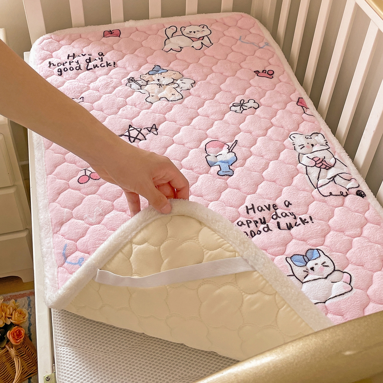 91家纺网 家纺一手货源 找家纺 富馨莱 2025新款幼儿园床垫支持定制尺寸 萌宠乐园