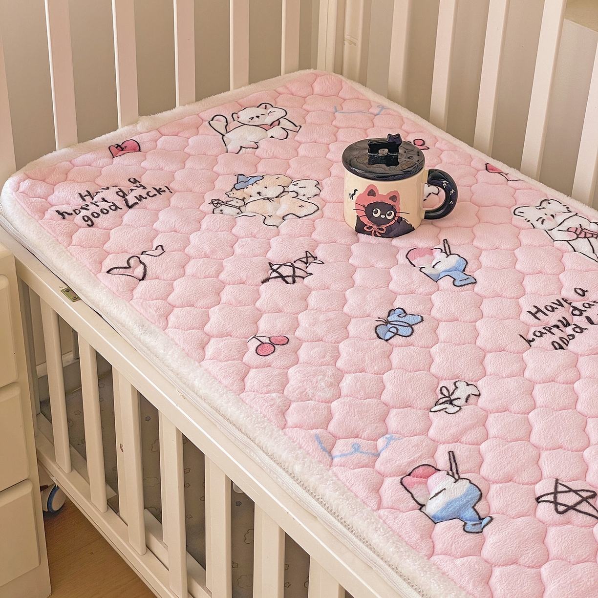 91家纺网 家纺一手货源 找家纺 富馨莱 2025新款幼儿园床垫支持定制尺寸 萌宠乐园