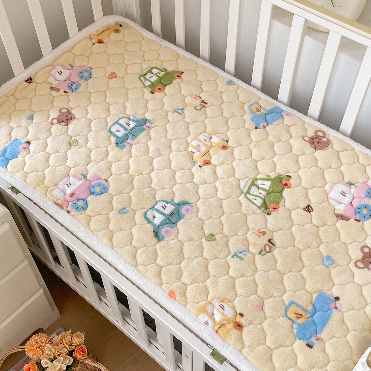 91家纺网 家纺一手货源 找家纺 富馨莱 2025新款幼儿园床垫支持定制尺寸 汽车乐园