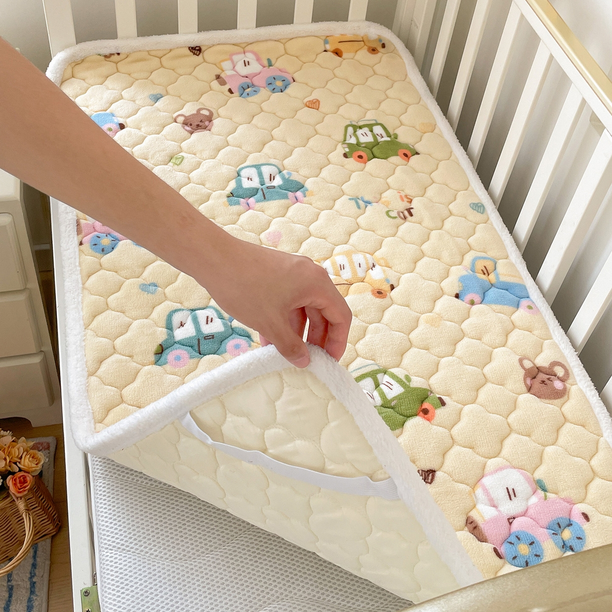 91家纺网 家纺一手货源 找家纺 富馨莱 2025新款幼儿园床垫支持定制尺寸 汽车乐园