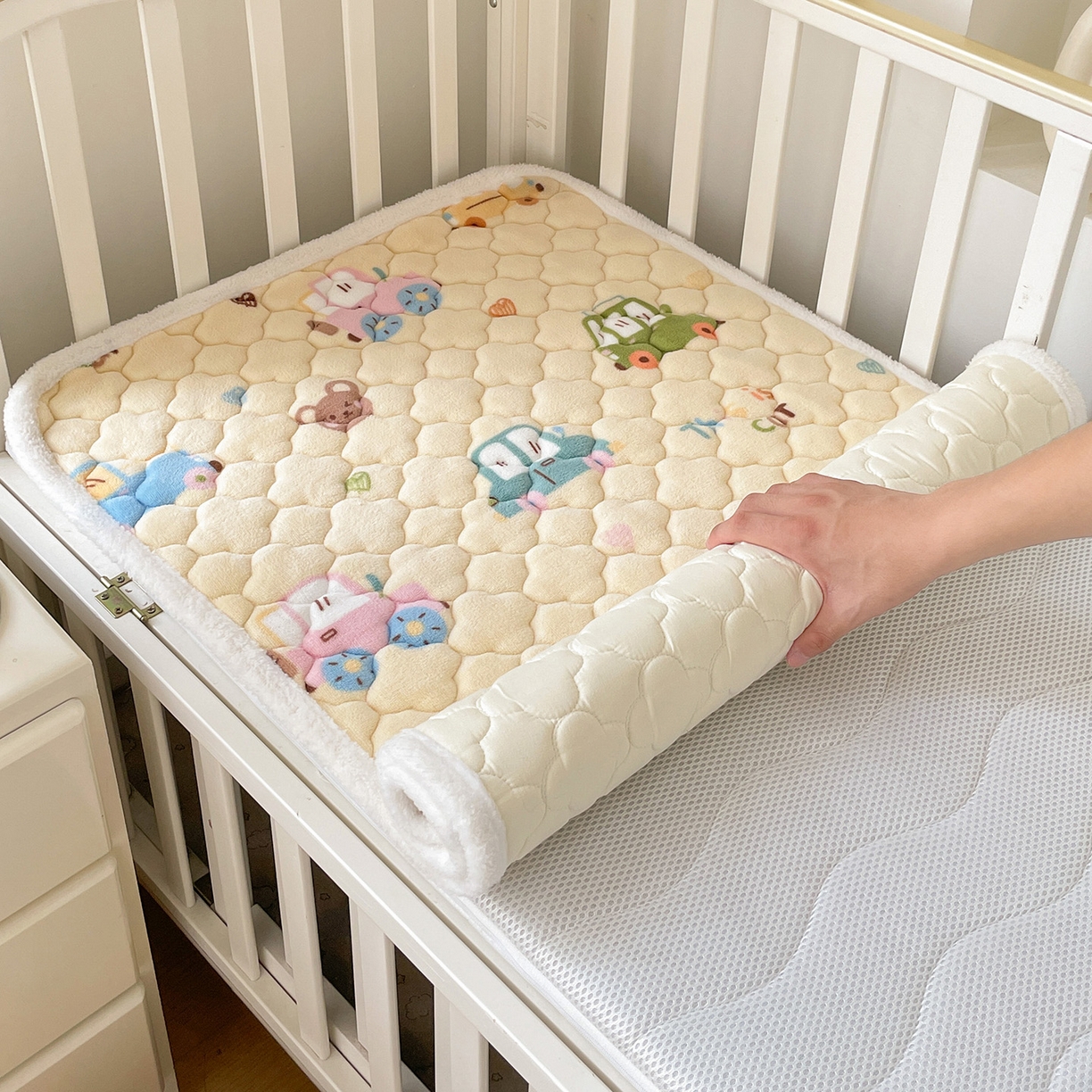 91家纺网 家纺一手货源 找家纺 富馨莱 2025新款幼儿园床垫支持定制尺寸 汽车乐园