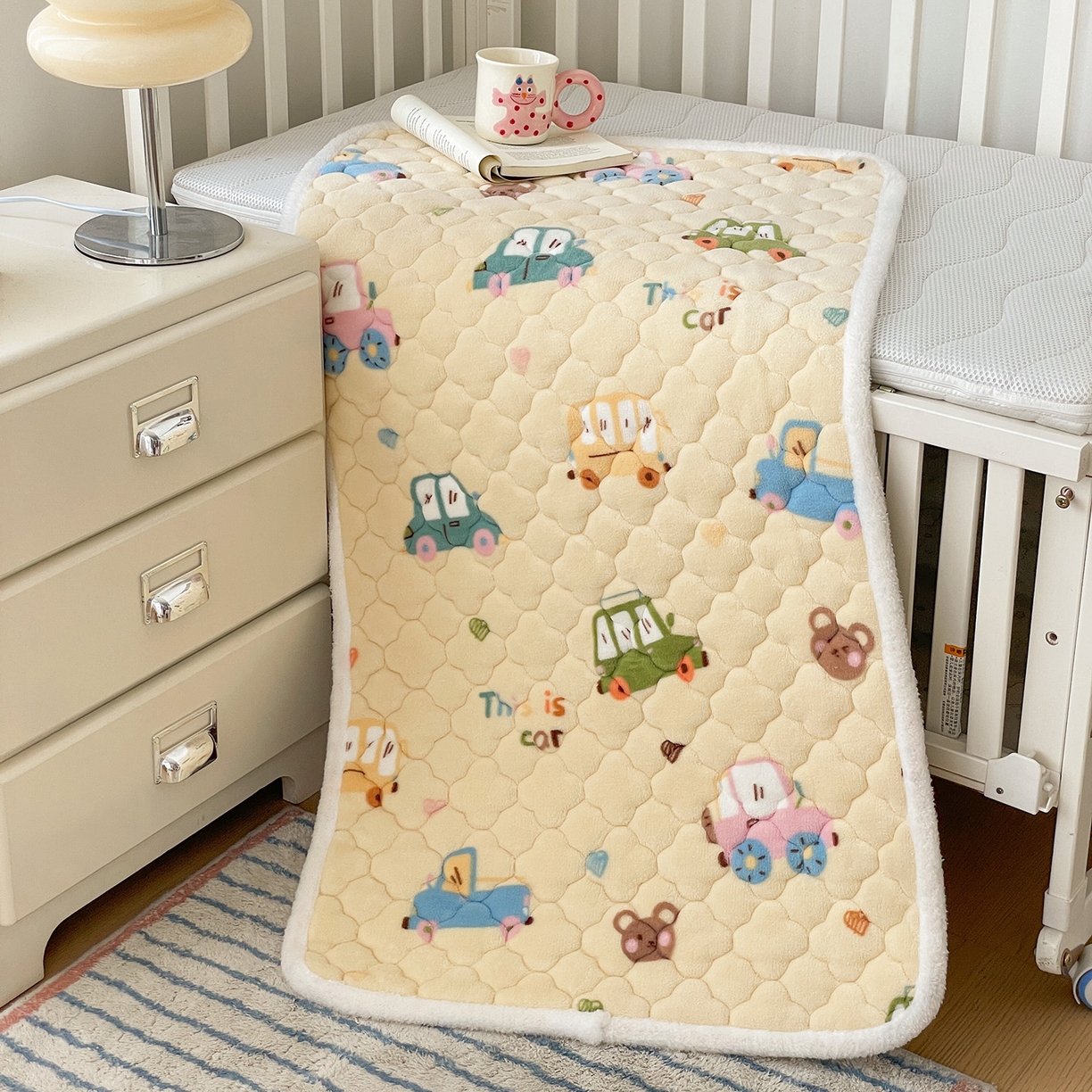 91家纺网 家纺一手货源 找家纺 富馨莱 2025新款幼儿园床垫支持定制尺寸 汽车乐园