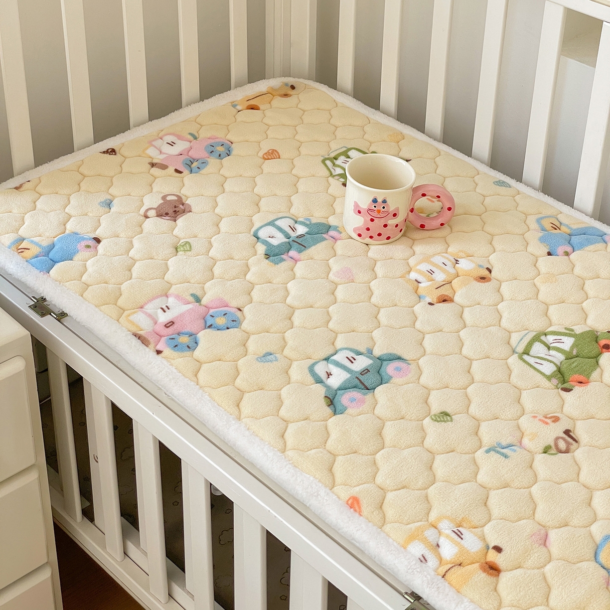 91家纺网 家纺一手货源 找家纺 富馨莱 2025新款幼儿园床垫支持定制尺寸 汽车乐园