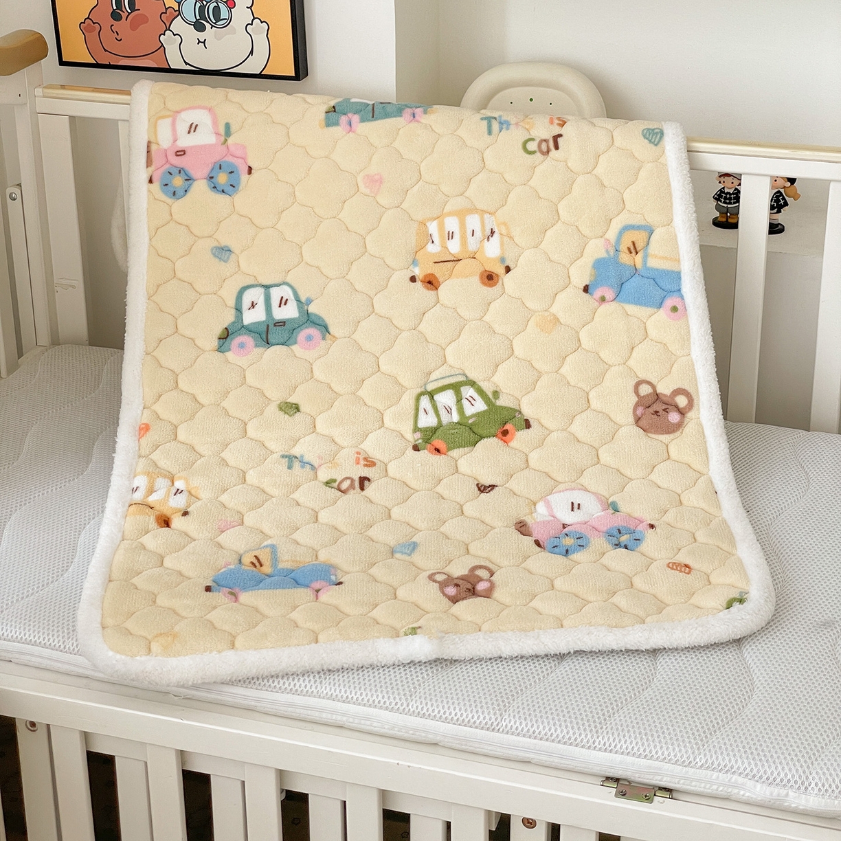 91家纺网 家纺一手货源 找家纺 富馨莱 2025新款幼儿园床垫支持定制尺寸 汽车乐园