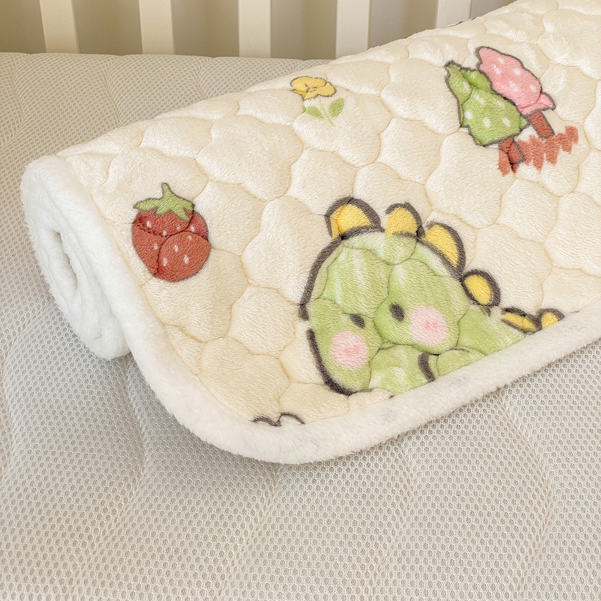 91家纺网 家纺一手货源 找家纺 富馨莱 2025新款幼儿园床垫支持定制尺寸 淘气恐龙