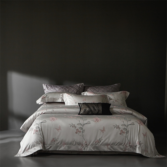 91家纺网 家纺一手货源 找家纺 （总）南泉坊 2025新款50支天丝棉色织提花四件套