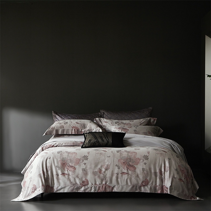 91家纺网 家纺一手货源 找家纺 （总）南泉坊 2025新款50支天丝棉色织提花四件套