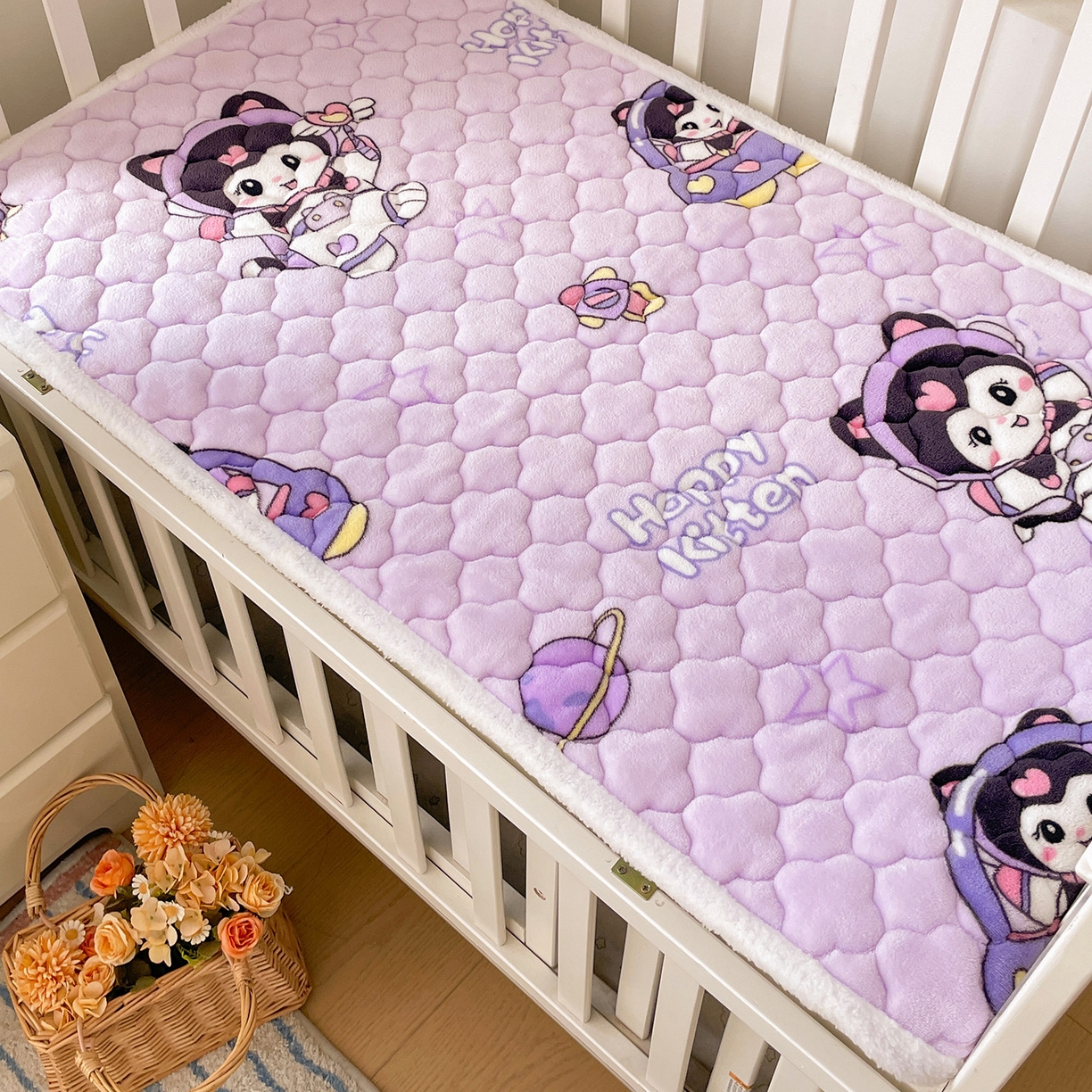 91家纺网 家纺一手货源 找家纺 富馨莱 2025新款幼儿园床垫支持定制尺寸 甜美星际