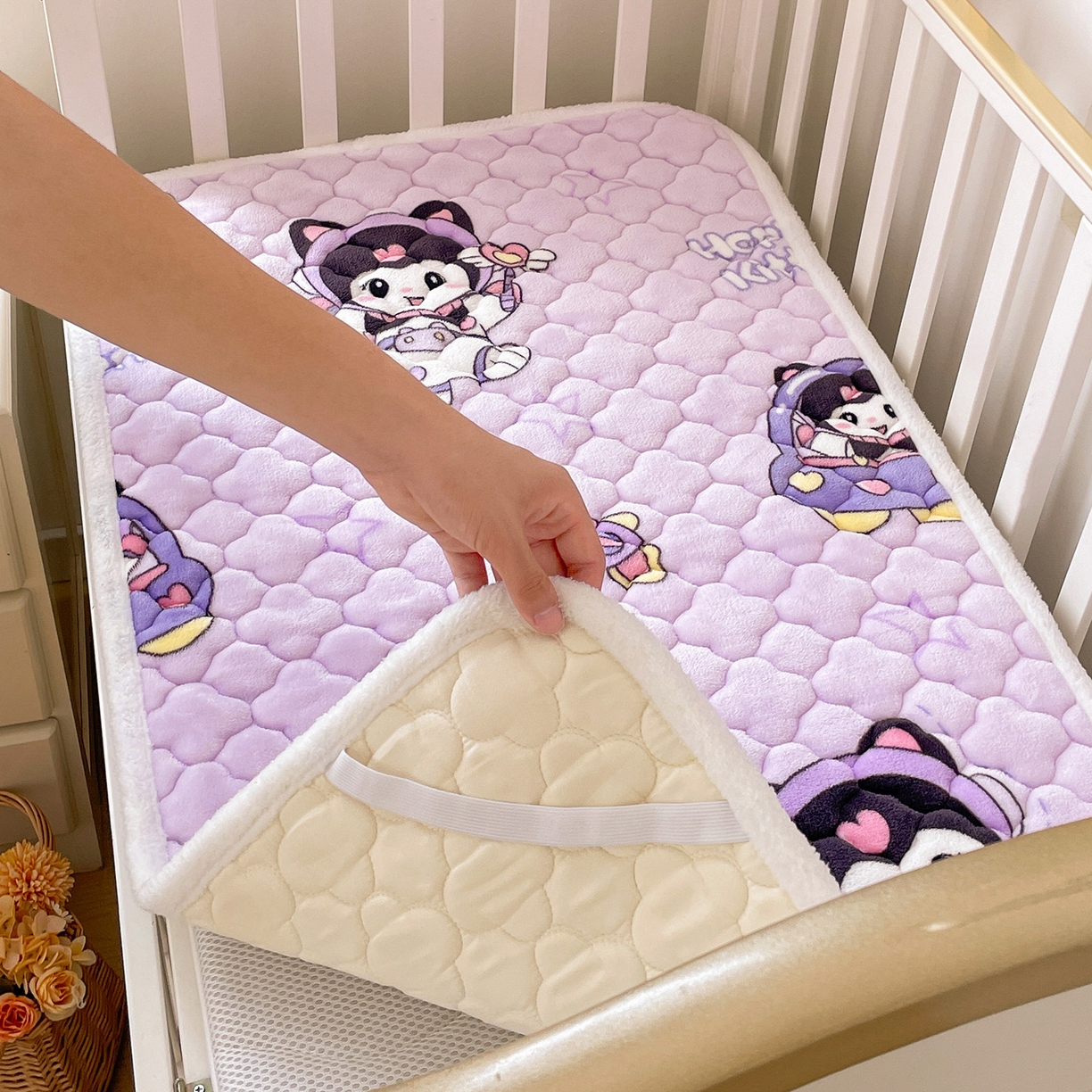 91家纺网 家纺一手货源 找家纺 富馨莱 2025新款幼儿园床垫支持定制尺寸 甜美星际