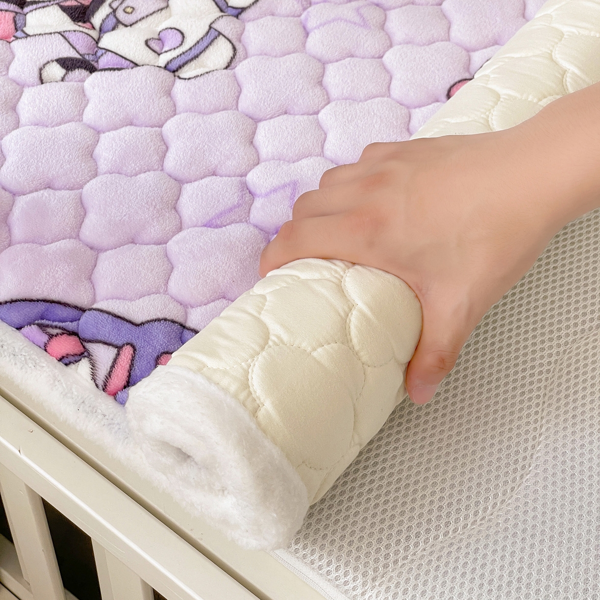 91家纺网 家纺一手货源 找家纺 富馨莱 2025新款幼儿园床垫支持定制尺寸 甜美星际