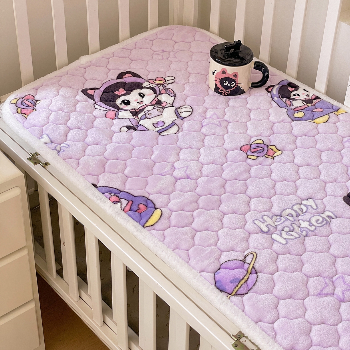 91家纺网 家纺一手货源 找家纺 富馨莱 2025新款幼儿园床垫支持定制尺寸 甜美星际