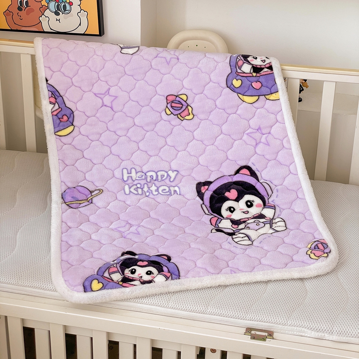 91家纺网 家纺一手货源 找家纺 富馨莱 2025新款幼儿园床垫支持定制尺寸 甜美星际