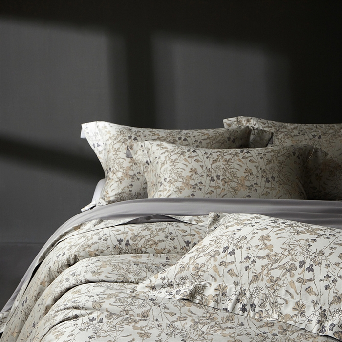 91家纺网 家纺一手货源 找家纺 南泉坊 2025新款50支天丝棉色织提花四件套 晨曦卡其