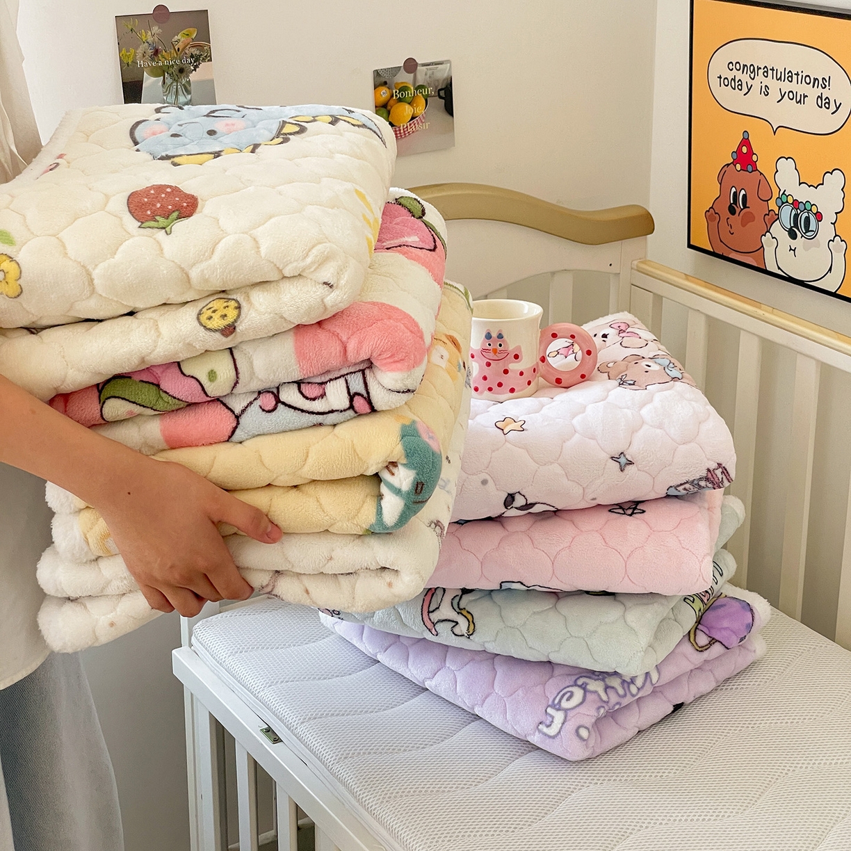 91家纺网 家纺一手货源 找家纺 富馨莱 2025新款幼儿园床垫支持定制尺寸 组合图