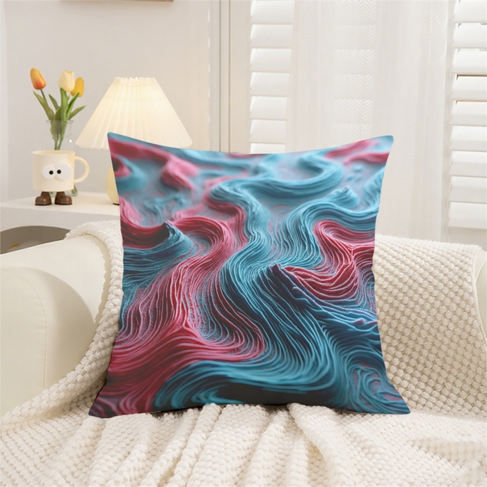 91家纺网 家纺一手货源 找家纺 （总）合纵跨境工厂 2025新款一件定制跨境抱枕套希音集采亚马逊速卖通24小时内发货磨毛水晶绒材质-现代简约风抱枕两件套