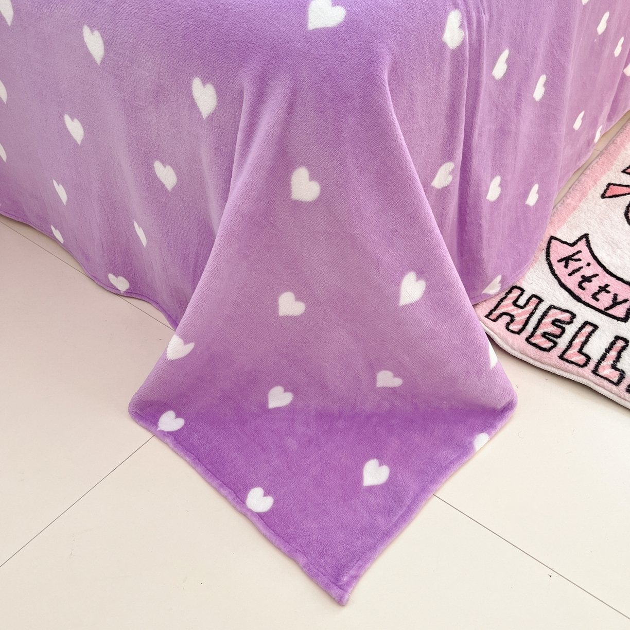 91家纺网 家纺一手货源 找家纺 博雅 2025新款三丽鸥正版授权高克重牛奶绒小版四件套提供买家秀 牛奶绒小版-满版库洛米