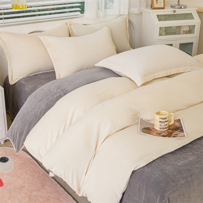 91家纺网 家纺一手货源 找家纺 （总）锦罗绣 2025新款牛奶绒肌理纹四件套