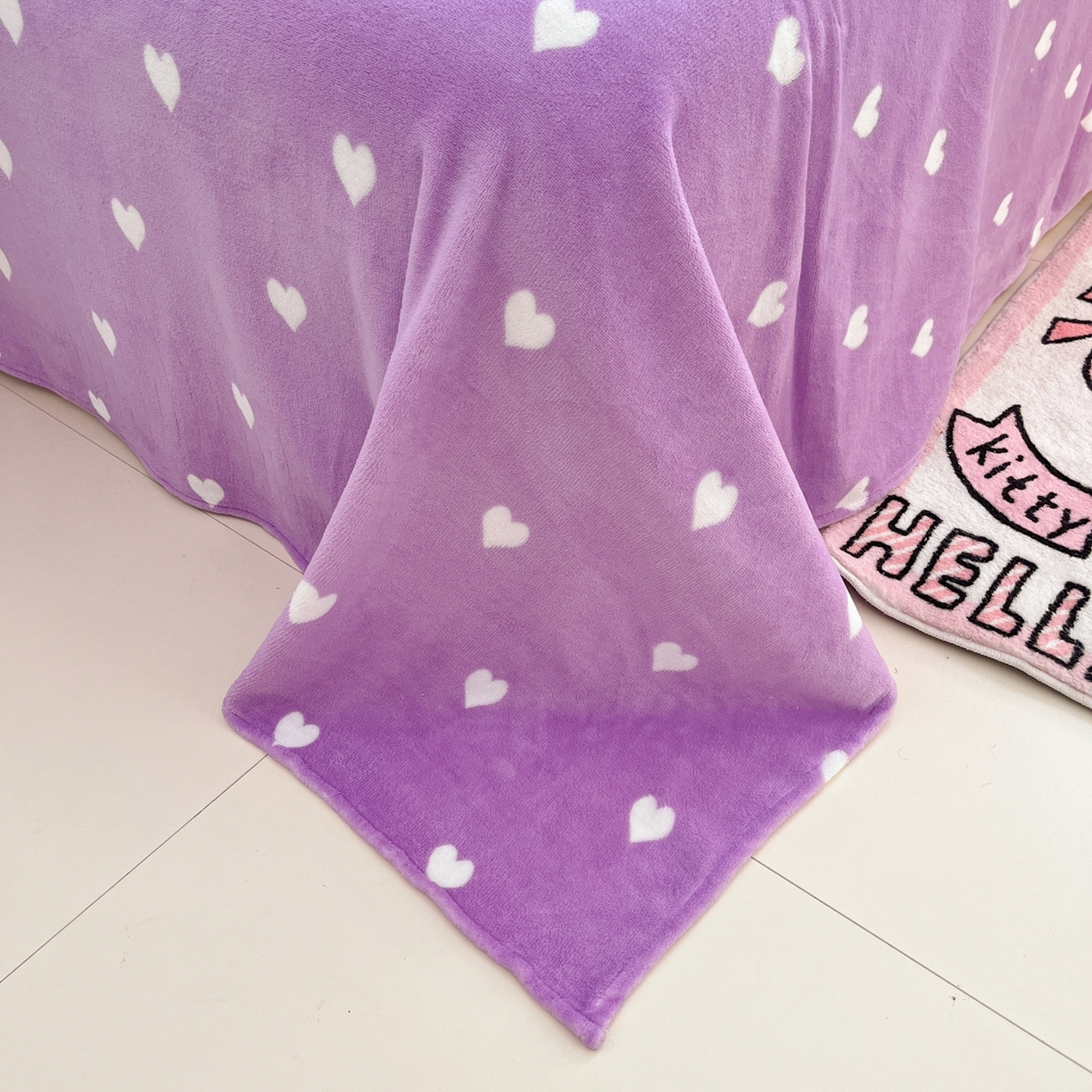 91家纺网 家纺一手货源 找家纺 博雅 2025新款三丽鸥正版授权高克重牛奶绒小版四件套提供买家秀 牛奶绒小版-星星库洛米