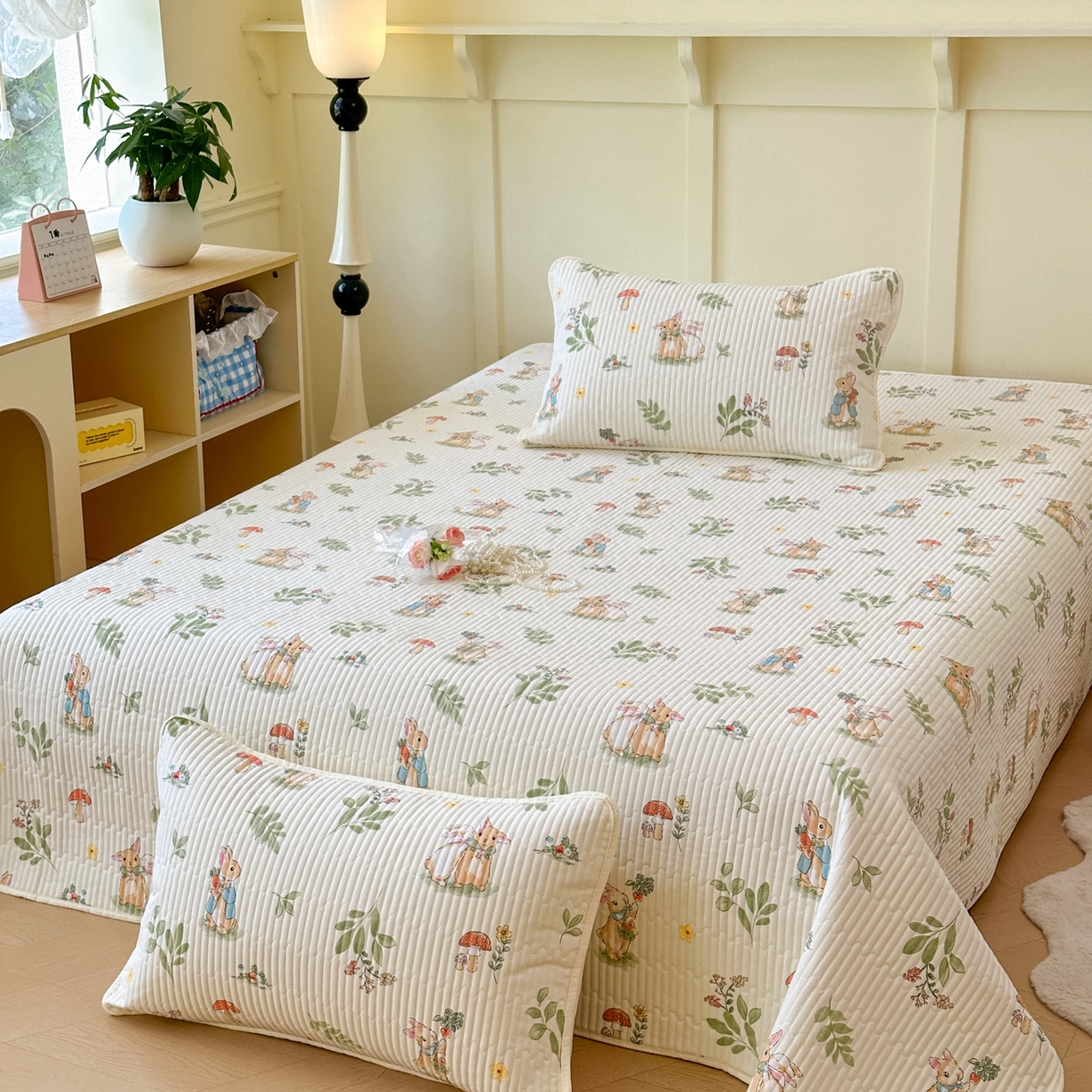 91家纺网 家纺一手货源 找家纺 （总）寐居家纺 2025新款A类数码印花老粗布夹棉床盖