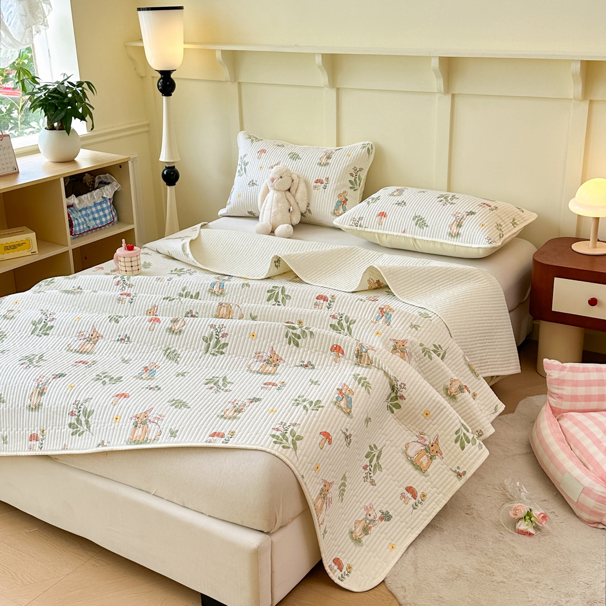 91家纺网 家纺一手货源 找家纺 （总）寐居家纺 2025新款A类数码印花老粗布夹棉床盖