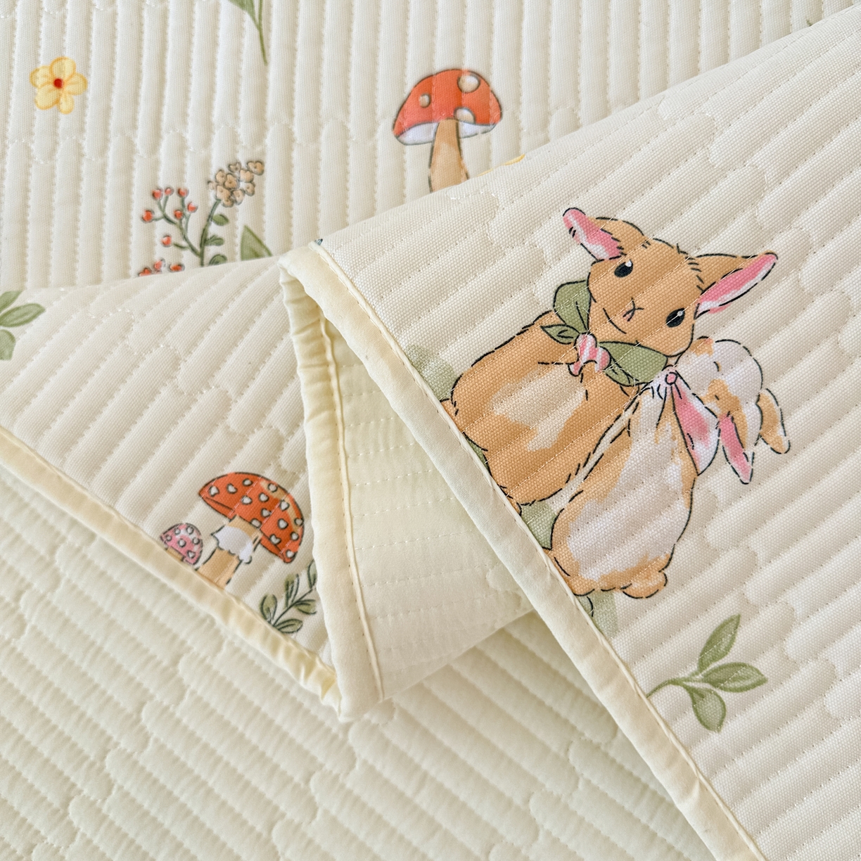 91家纺网 家纺一手货源 找家纺 （总）寐居家纺 2025新款A类数码印花老粗布夹棉床盖