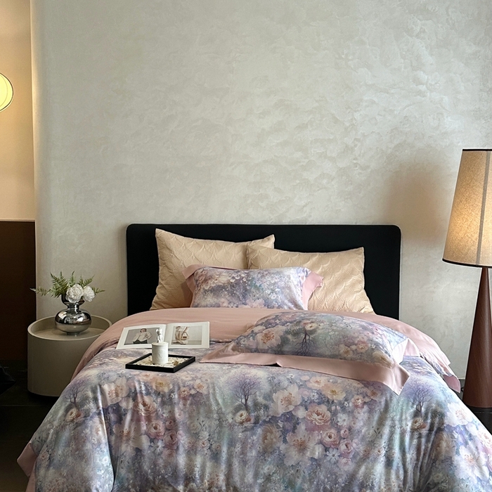 91家纺网 家纺一手货源 找家纺 （总）南泉坊 2025新款长绒棉纯棉丝光工艺数码印花四件套