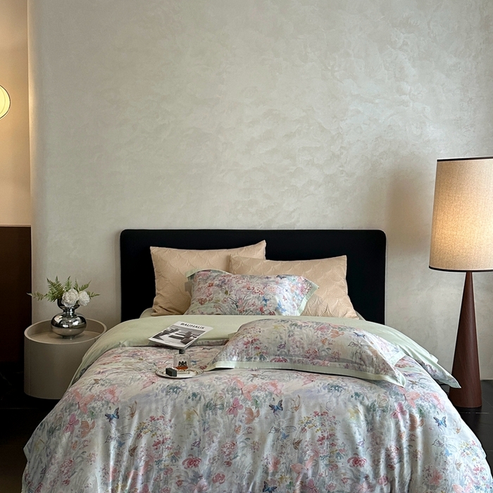 91家纺网 家纺一手货源 找家纺 （总）南泉坊 2025新款长绒棉纯棉丝光工艺数码印花四件套