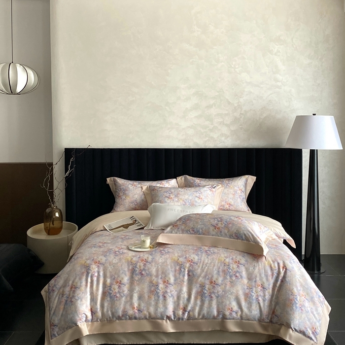 91家纺网 家纺一手货源 找家纺 （总）南泉坊 2025新款长绒棉纯棉丝光工艺数码印花四件套