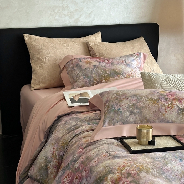 91家纺网 家纺一手货源 找家纺 （总）南泉坊 2025新款长绒棉纯棉丝光工艺数码印花四件套