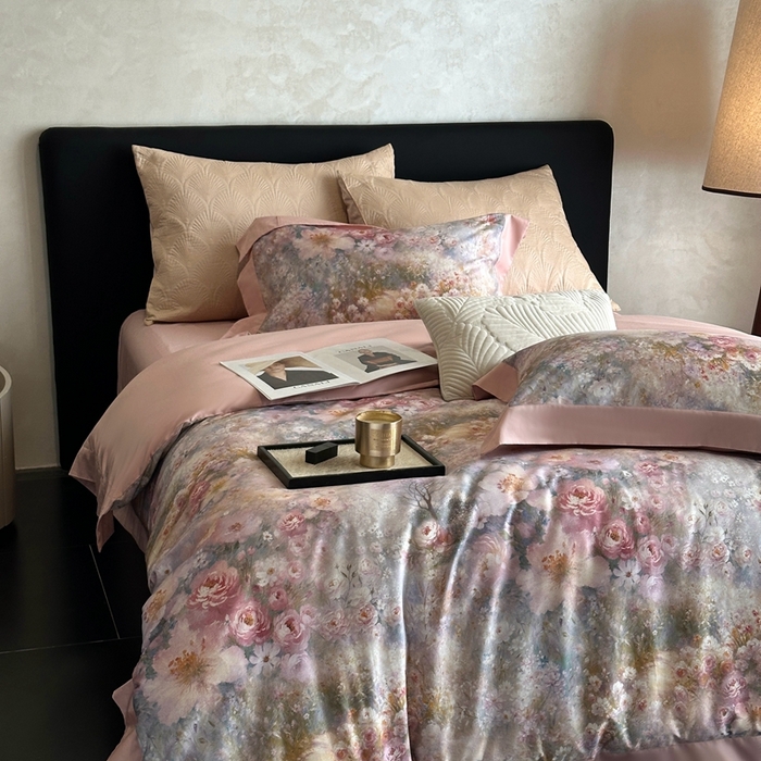 91家纺网 家纺一手货源 找家纺 （总）南泉坊 2025新款长绒棉纯棉丝光工艺数码印花四件套