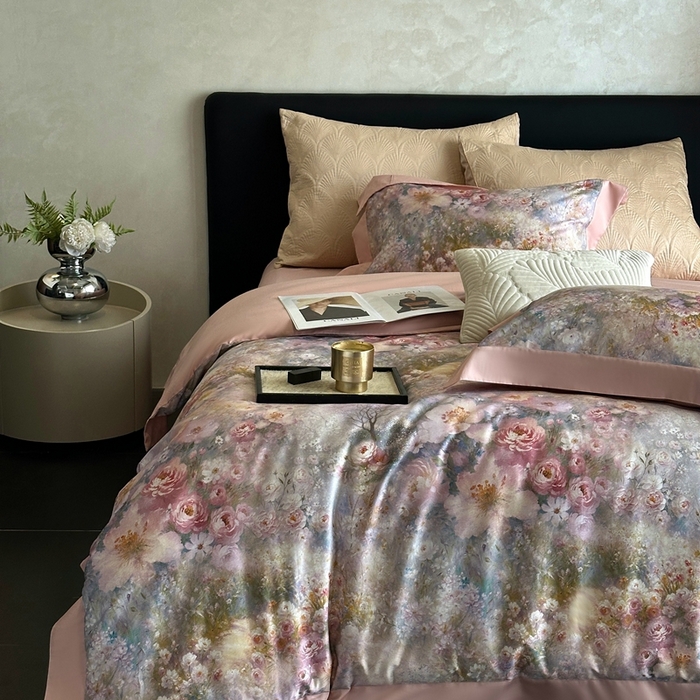 91家纺网 家纺一手货源 找家纺 （总）南泉坊 2025新款长绒棉纯棉丝光工艺数码印花四件套