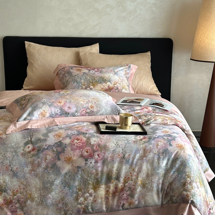 91家纺网 家纺一手货源 找家纺 （总）南泉坊 2025新款长绒棉纯棉丝光工艺数码印花四件套