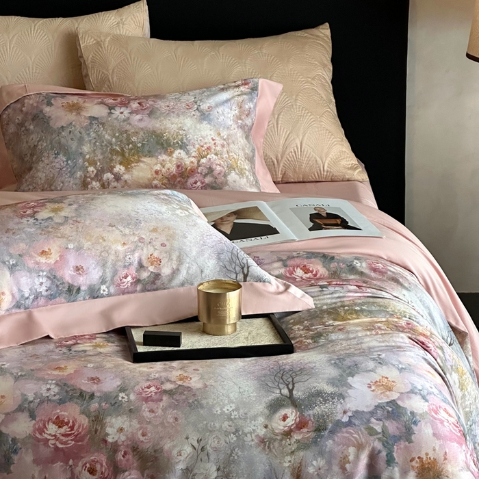 91家纺网 家纺一手货源 找家纺 （总）南泉坊 2025新款长绒棉纯棉丝光工艺数码印花四件套