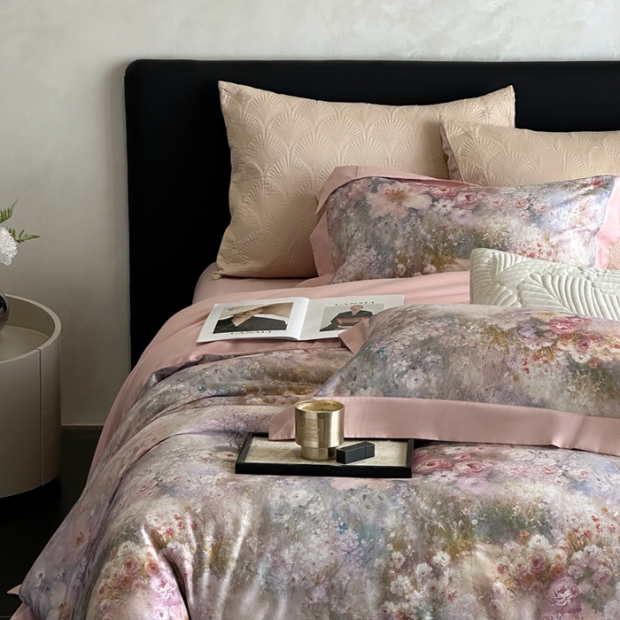 91家纺网 家纺一手货源 找家纺 （总）南泉坊 2025新款长绒棉纯棉丝光工艺数码印花四件套