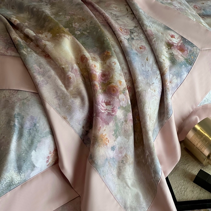 91家纺网 家纺一手货源 找家纺 （总）南泉坊 2025新款长绒棉纯棉丝光工艺数码印花四件套